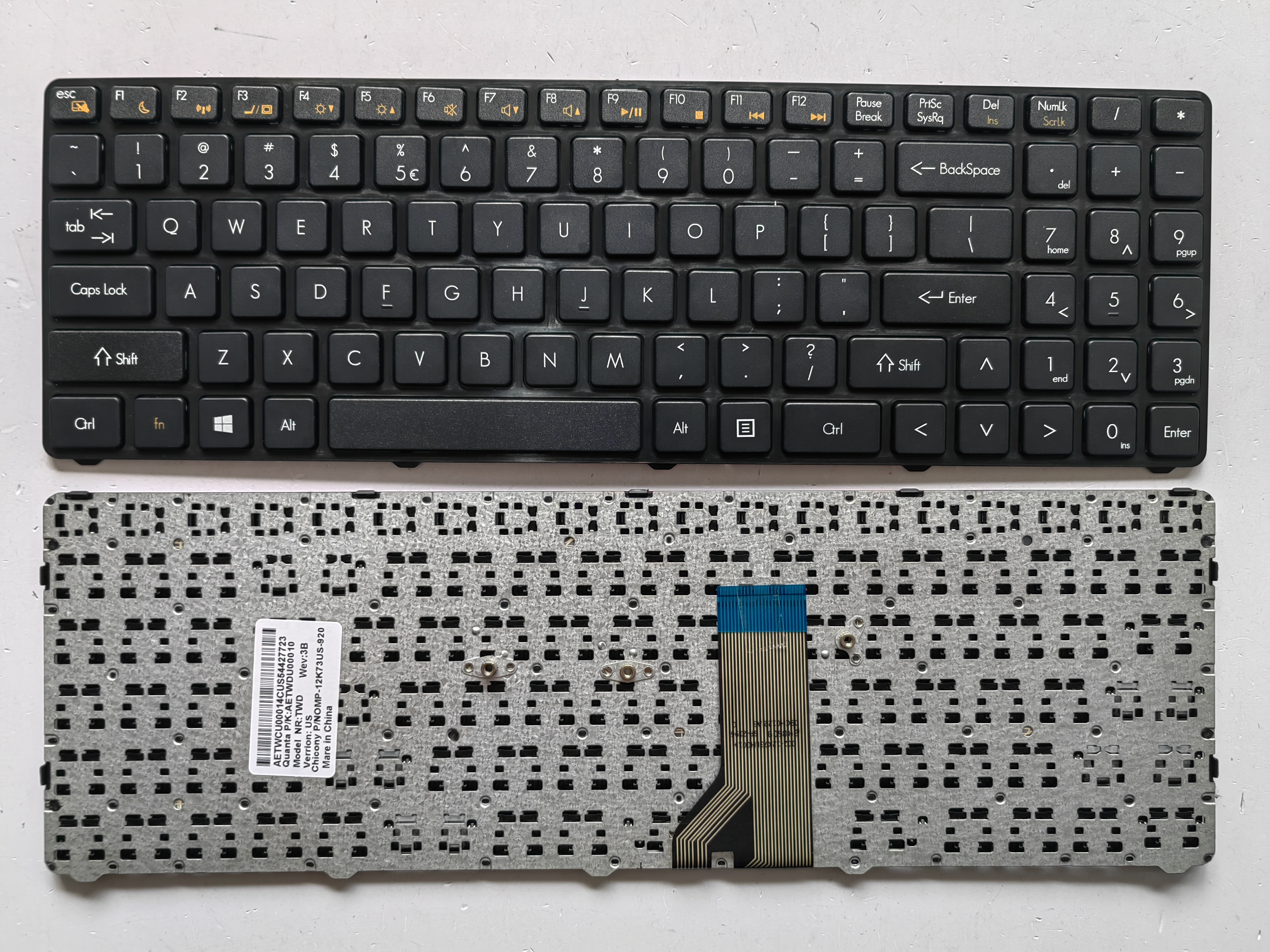 Picture of New Replacement Laptop Keyboard For HAIER X3P/K570C BLACK FRAME BLACK (OEM) US Layout